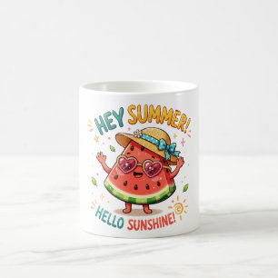 Hey Summer Hello Sunshine Watermelon Coffee Mug