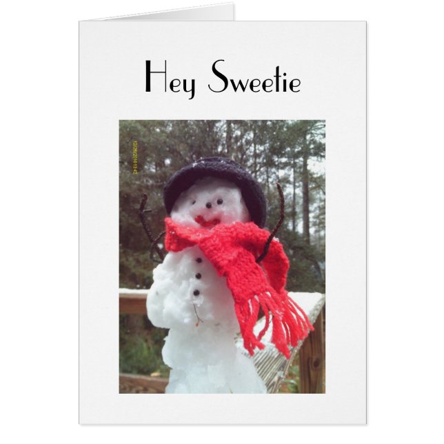 HEY SWEETIE-MELT MY HEART "BIRTHDAY" CARD (Front)