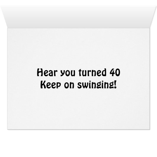 HEY SWINGER-TURNED "40" KEEP ON SWINGING (Inside Horizontal (Bottom))