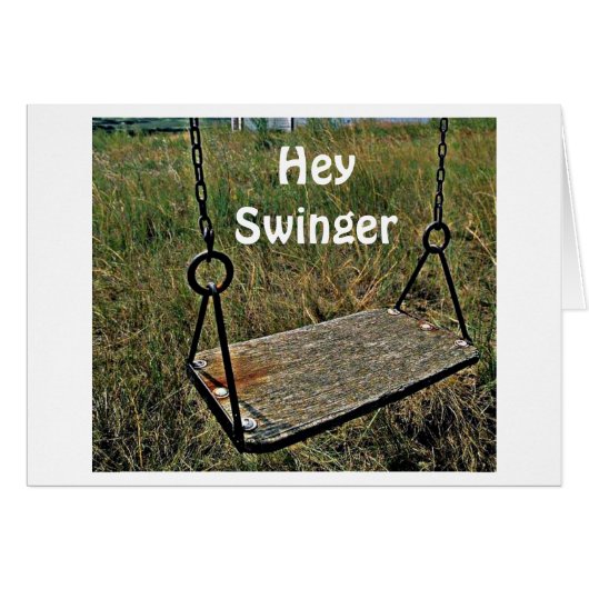 HEY SWINGER-TURNED "40" KEEP ON SWINGING CARDS (Front Horizontal)