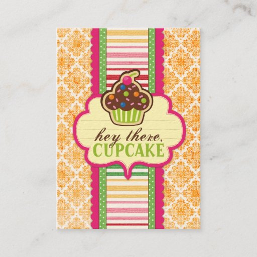 Customizable Hey There, Cupcake 2 Chubby Business Cards