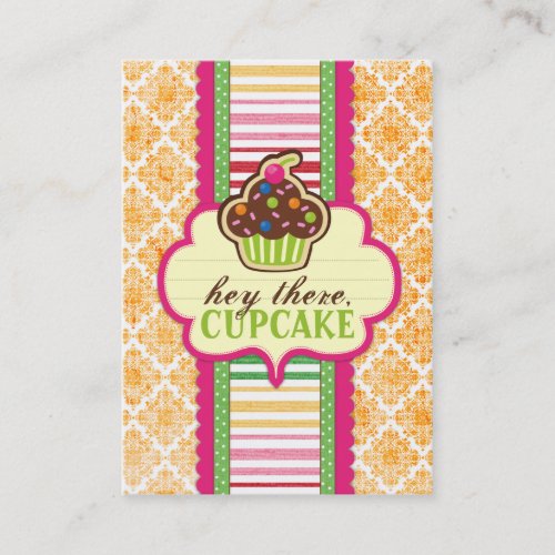 Hey There, Cupcake Chubby Business Cards
