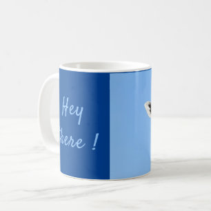 Hey there funny Giraffe photo with text Coffee Mug