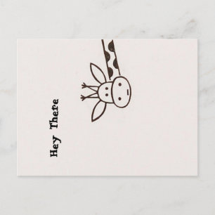 Hey There Giraffe Postcard