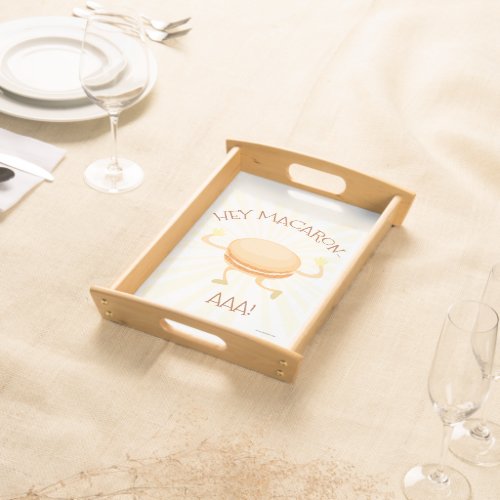 Hey There Macarons Funny Cookie Motto Serving Tray