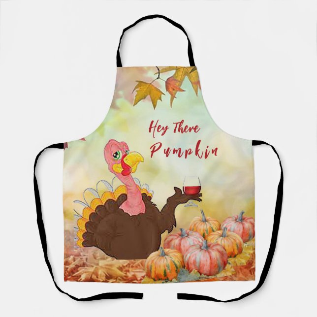 Hey There Pumkin All-Over Print Apron (Front)