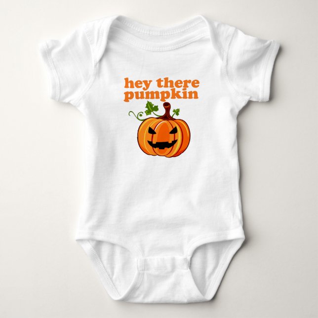 hey there pumpkin baby one piece baby bodysuit (Front)