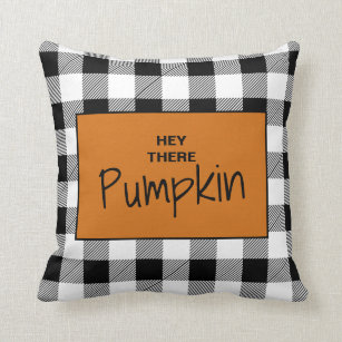 orange buffalo check pillows
