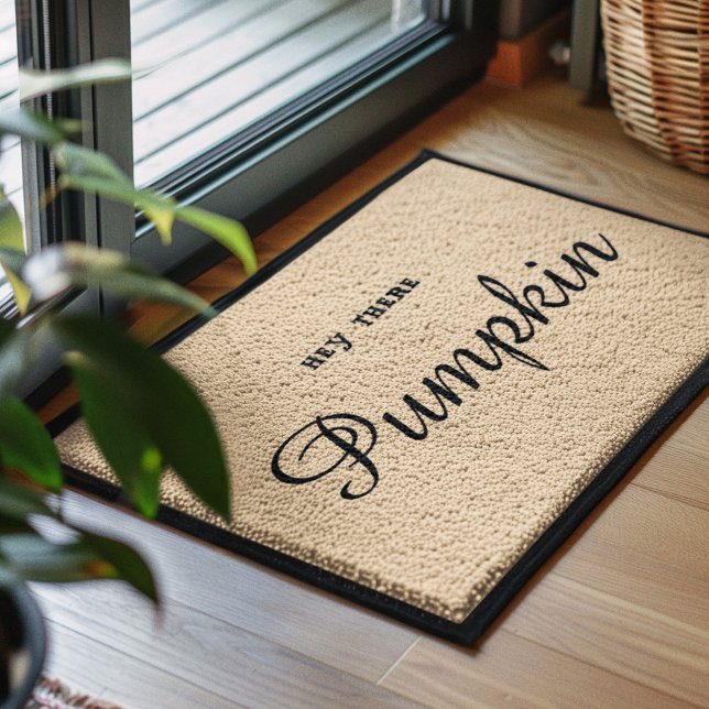 Hey There Pumpkin Halloween Welcome Saying Fiber Doormat (Creator Uploaded)