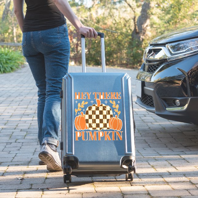 Hey There Pumpkin Sticker (Suitcase Insitu)