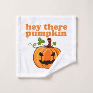 hey there pumpkin washcloth