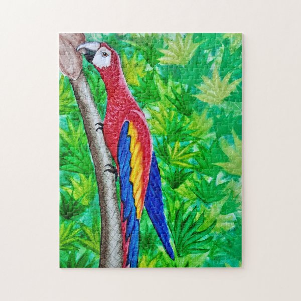 Hey, There’s a Scarlet Macaw in That Tree! Jigsaw Puzzle