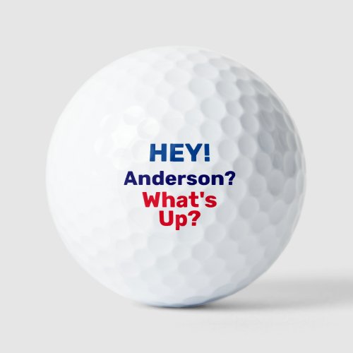 Hey Whats Up Personalized Funny Golf Balls