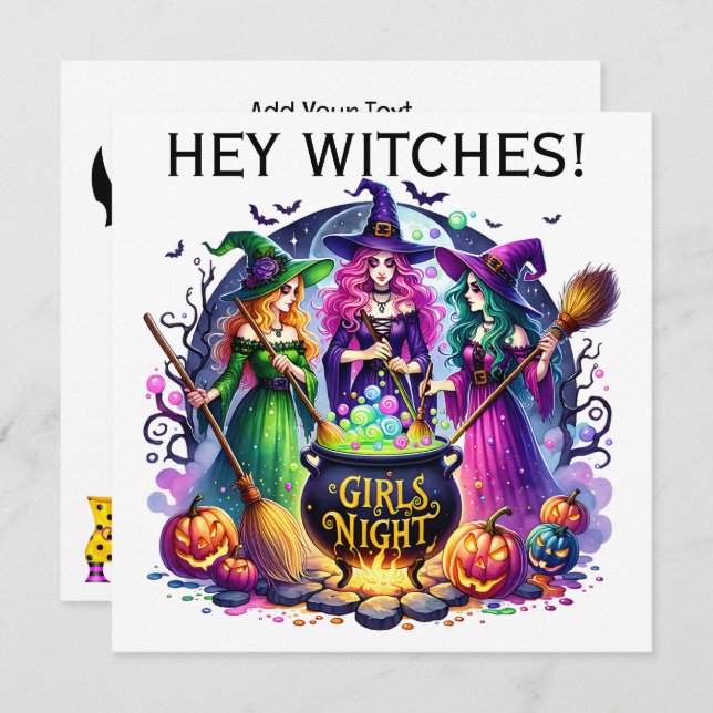 Hey Witches!  Invitation (Front/Back)