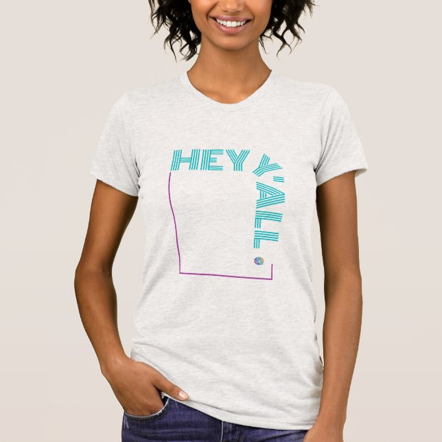 "Hey Y'all" Gray T-Shirt (Front)