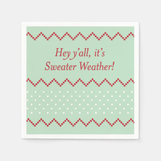Hey Y'all Sweater Weather Napkins