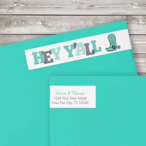 Hey YAll _ Texas Wraparound Address Label