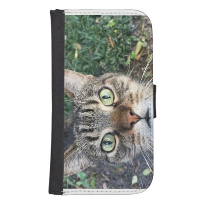 &quot;Hey you&quot; says this cat Samsung S4 Wallet Case