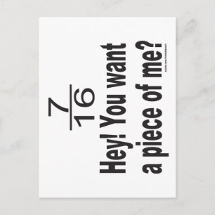 HEY YOU WANT A PIECE OF ME T-SHIRT POSTCARD