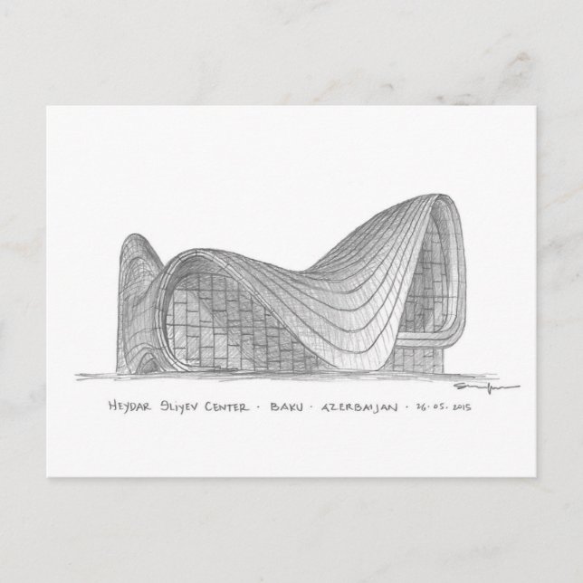 Heydar Aliyev Center, Baku, Azerbaijan Postcard (Front)
