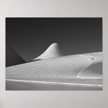 Heydar Aliyev Center in Baku Azerbaijan poster