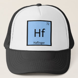 Hf - Haflinger Pony Chemistry Periodic Table Horse Trucker Hat