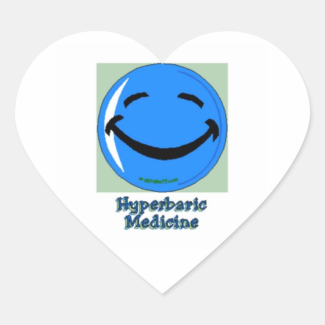 HF Hyperbaric Medicine Heart Sticker (Front)