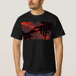 HF logo placed on drip art background T-Shirt