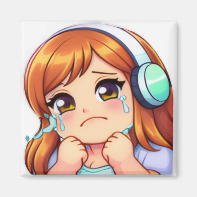 HG Emote: Official "Cry" Square Magnet  (Front)