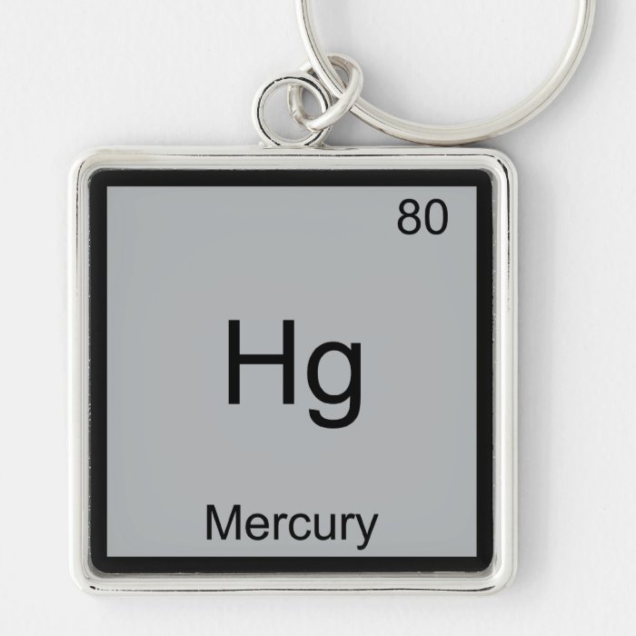 Hg   Mercury Funny Chemistry Element Symbol Tee Key Chains