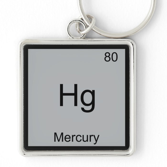 Hg   Mercury Funny Chemistry Element Symbol Tee Key Chains