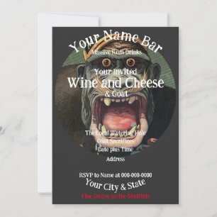 HG SAVE THE DATE Wine & Cheese Party DINNER Invitation