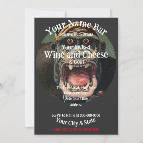 HG SAVE THE DATE Wine & Cheese Party DINNER Invitation