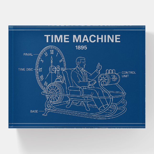 HG Wells' The Time Machine (1895) Paperweight (Front)