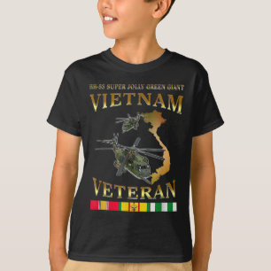 Hh-53 Super Jolly Green Giant Helicopter Vietnam V T-Shirt