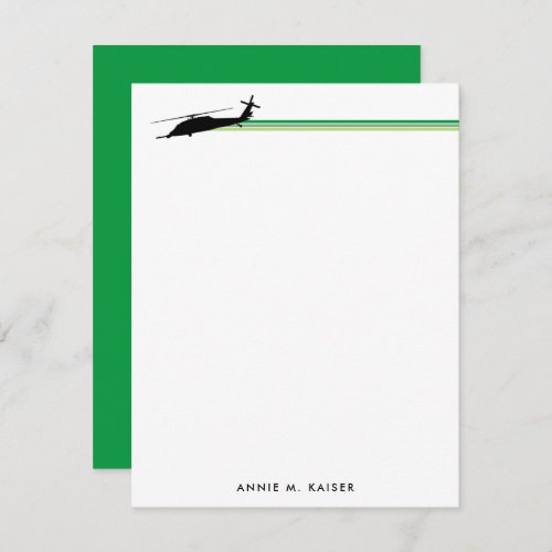 HH_60 Pave Hawk Helicopter Striped Custom Notepad Note Card