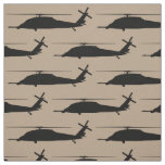 HH-60 Pave Hawk Silhouette Black on Desert Brown Fabric