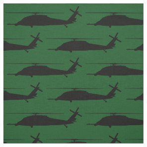 HH-60 Pave Hawk Silhouette Black on Green Fabric