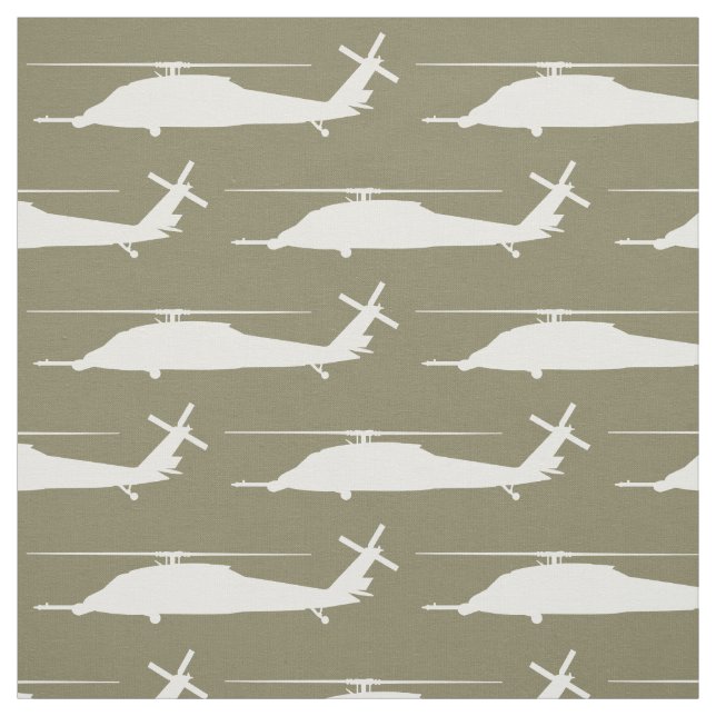 HH-60 Pave Hawk Silhouette Pattern Fabric (Swatch)