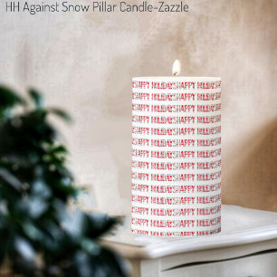HH Against Snow  Pillar Candle