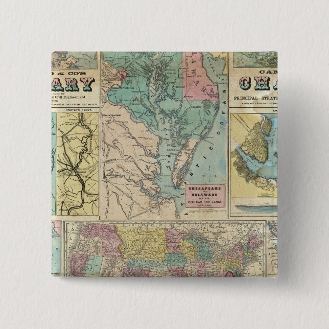 HH Lloyd Campaign Military Charts Button (Front)