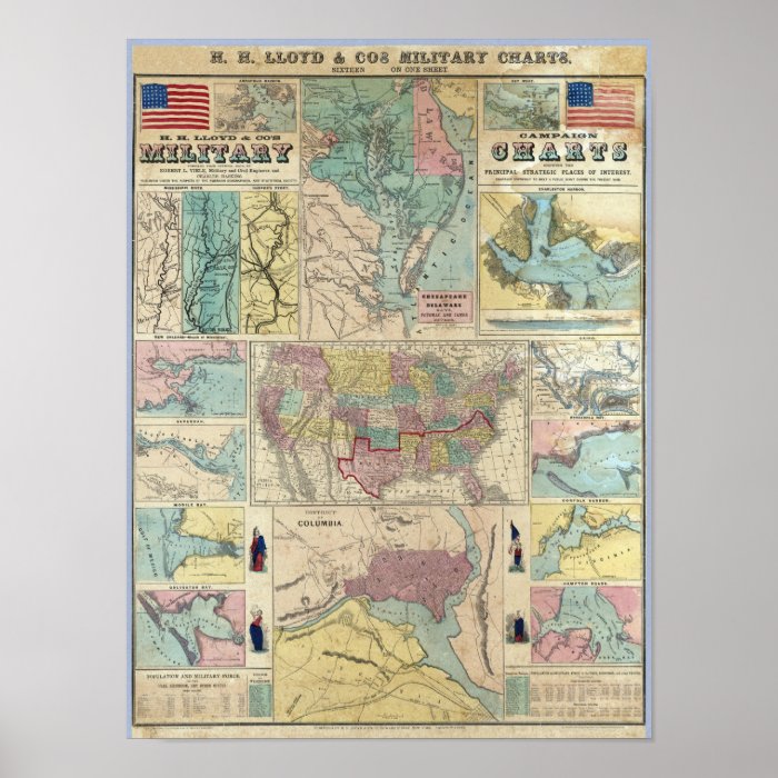 HH Lloyd Campaign Military Charts Posters