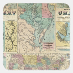 HH Lloyd Campaign Military Charts Square Sticker