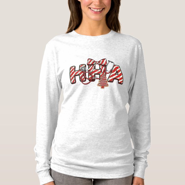 HHA Home Health Aide Christmas T-Shirt (Front)