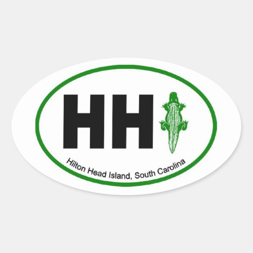 HHI Aligator Euro Oval Oval Sticker