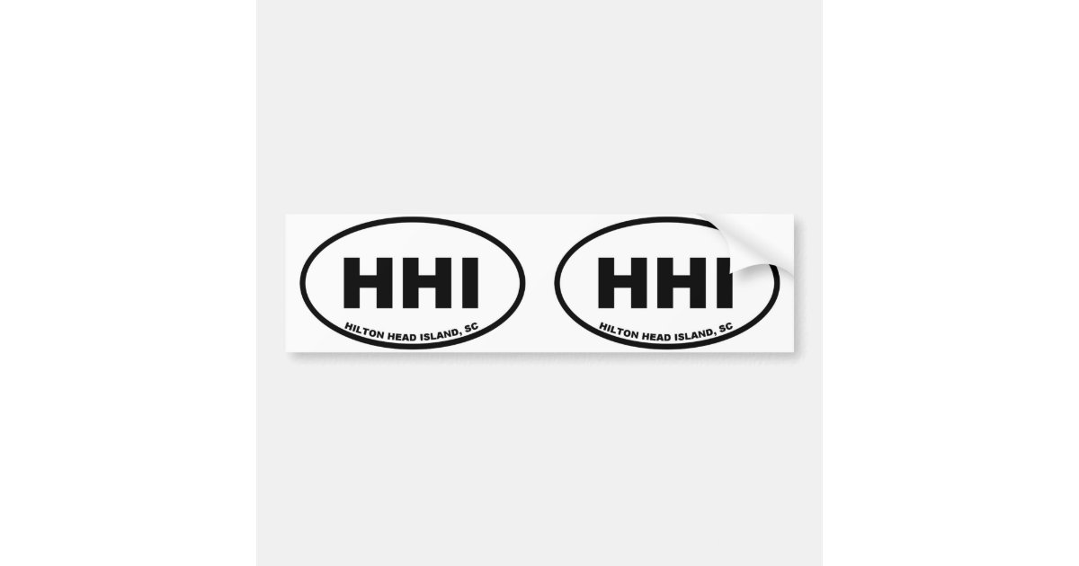 HHI Hilton Head Island Bumper Sticker | Zazzle