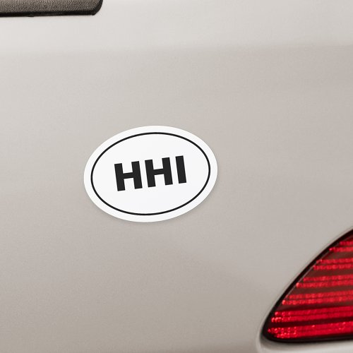 HHI Hilton Head Island South Carolina Oval Car Magnet