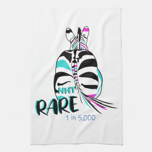 HHT Rare Disease Zebra Hand Towel