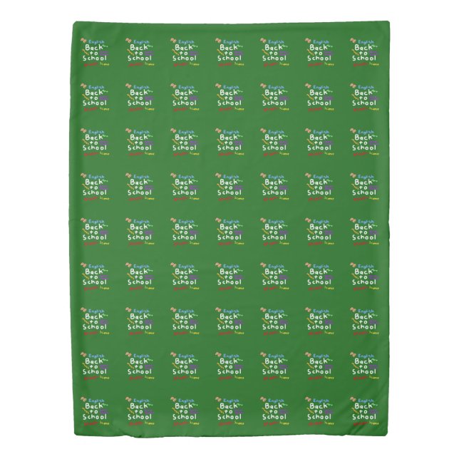 HI54EDU Back To School Duvet Cover (Front)