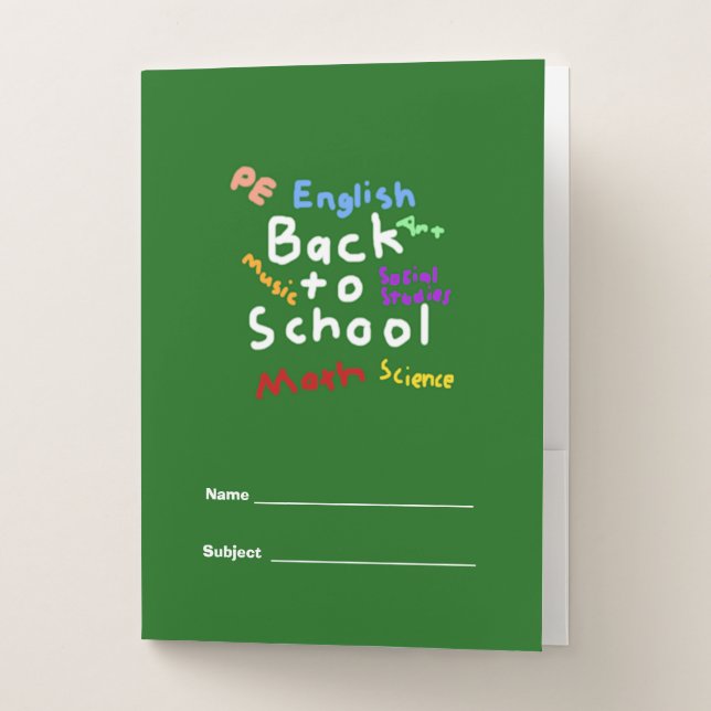 HI54EDU Back To School  Pocket Folder (Front)